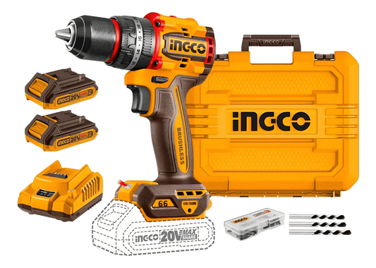 PARAFUSADEIRA E FURAD IMP. 1/2 20v 2 BAT INGCO